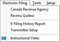 Menu-Electronic Filing